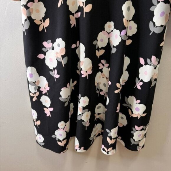 KATE SPADE NEW YORK Black Whimsies Posy Floral Swing Dress Size 10 - Picture 5 of 11